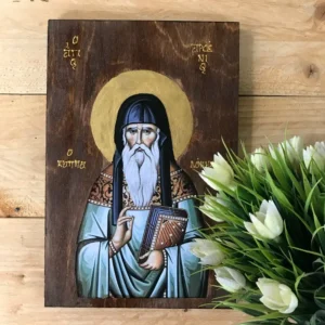 Handmade Wooden Icon of Saint Arsenios of Cappadocia