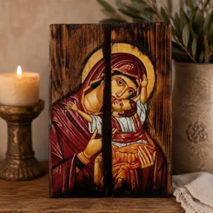 Icon of Panagia Glykophilousa/ Greek Orthodox Icon of Virgin Mary