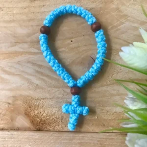 Orthodox Prayer Rope Bracelet with Cross Handmade Komboskini Wool Chotki Wrist Rosary Christian Faith Gift
