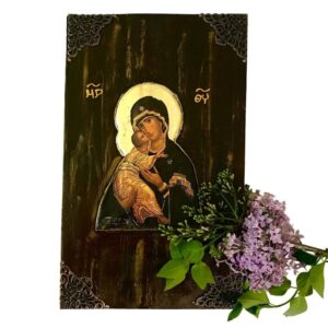 Virgin Mary Glykofilousa / Greek Orthodox Icon of Panagia / Christian Icon / Christian Art / Orthodox Gift / Byzantine Icon / Icon Of Mary