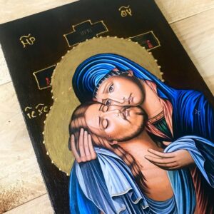 Jesus Christ, Man of Sorrows Handmade Greek Orthodox Wooden Icon Byzantine Icon Christian Orthodox Icon Christian Wall Decor