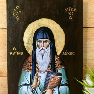 Handmade Wooden Icon of Saint Arsenios of Cappadocia