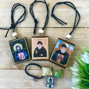 Handmade Orthodox Gift Set with Icon & Prayer Rope