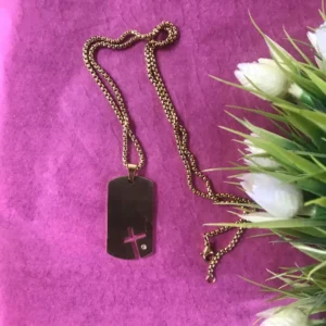 Metal Orthodox Cross Necklace With Strass – Religious Jewelry Gift