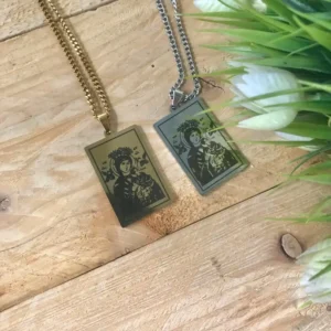 Virgin Mary Stainless Steel Pendant Orthodox Christian Necklace Religious Amulet for Protection