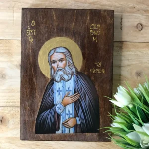 Handmade Orthodox Icon of Saint Seraphim of Sarov