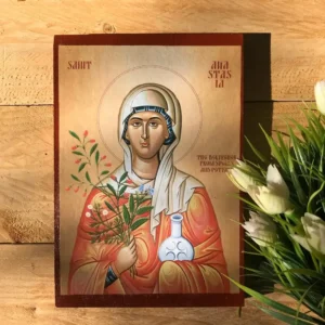 Saint Anastasia the Great Martyr Handmade Greek Orthodox Wooden Icon