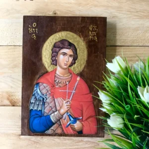 Saint Phanourios The Great Martyr Handmade Greek Orthodox Icon
