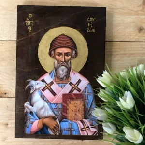 Saint Spyridon the Wonderworker Handmade Icon