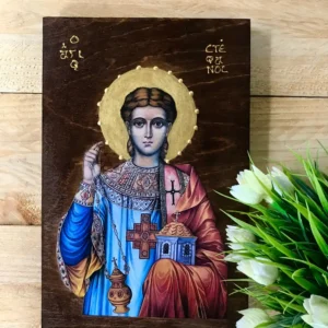 Saint Stephen the First Martyr Handmade Orthodox Icon