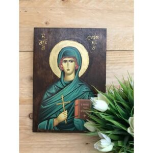 Saint Euphemia Orthodox Icon - Handcrafted Religious Art