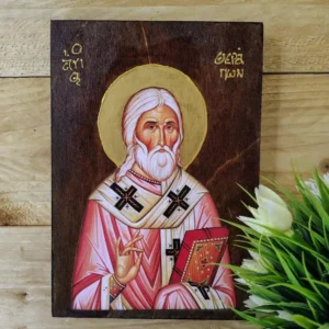 Handmade Orthodox Icon of Saint Therapon, Bishop of Cyprus