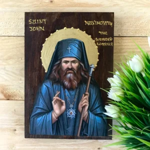 Saint John Maximovitch Icon: Handmade Orthodox Wooden Icon