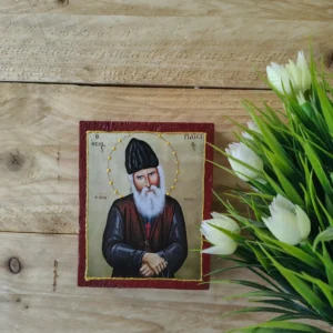 Saint Paisios the Athonite Wood Icon
