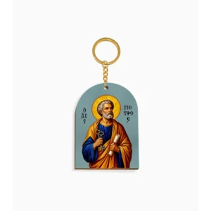 Saint Peter the Apostle Orthodox Wooden Icon Keychain 4.7x6.5cm