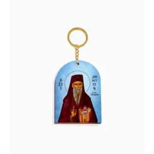Saint Dionysios of Zakynthos Orthodox Wooden Icon Keychain 4.7x6.5cm