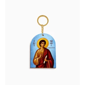 Saint Thomas the Apostle Orthodox Wooden Icon Keychain 4.7x6.5cm